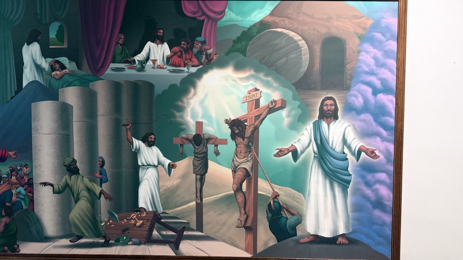 Hallway mural leading to the Ascension